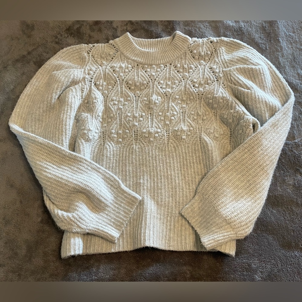 A.new.day Gray Knit Sweater Top